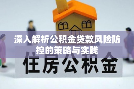林西深入解析公积金贷款风险防控的策略与实践