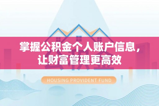 林西掌握公积金个人账户信息，让财富管理更高效